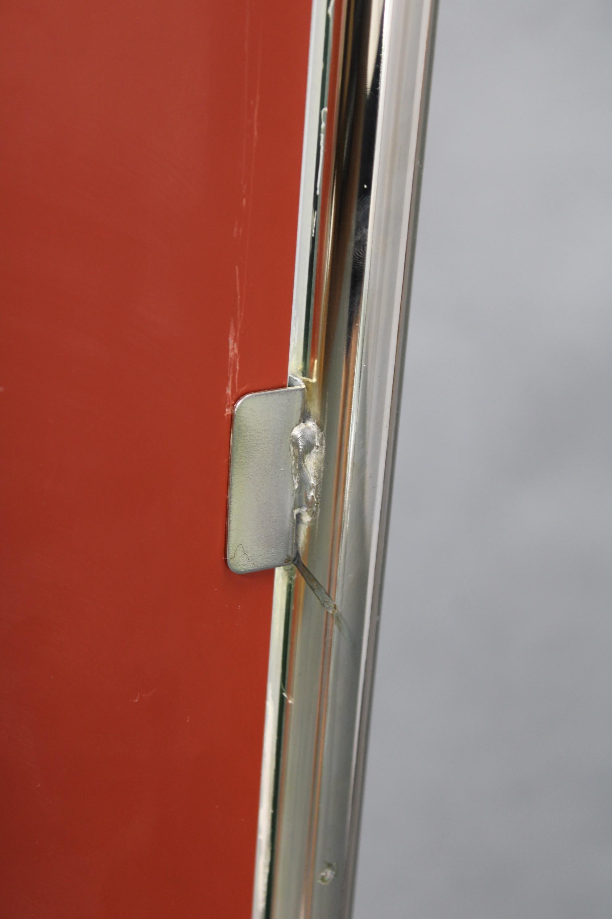 Miroir à poser tubulaire chromé italien des années 1970 en vente 8