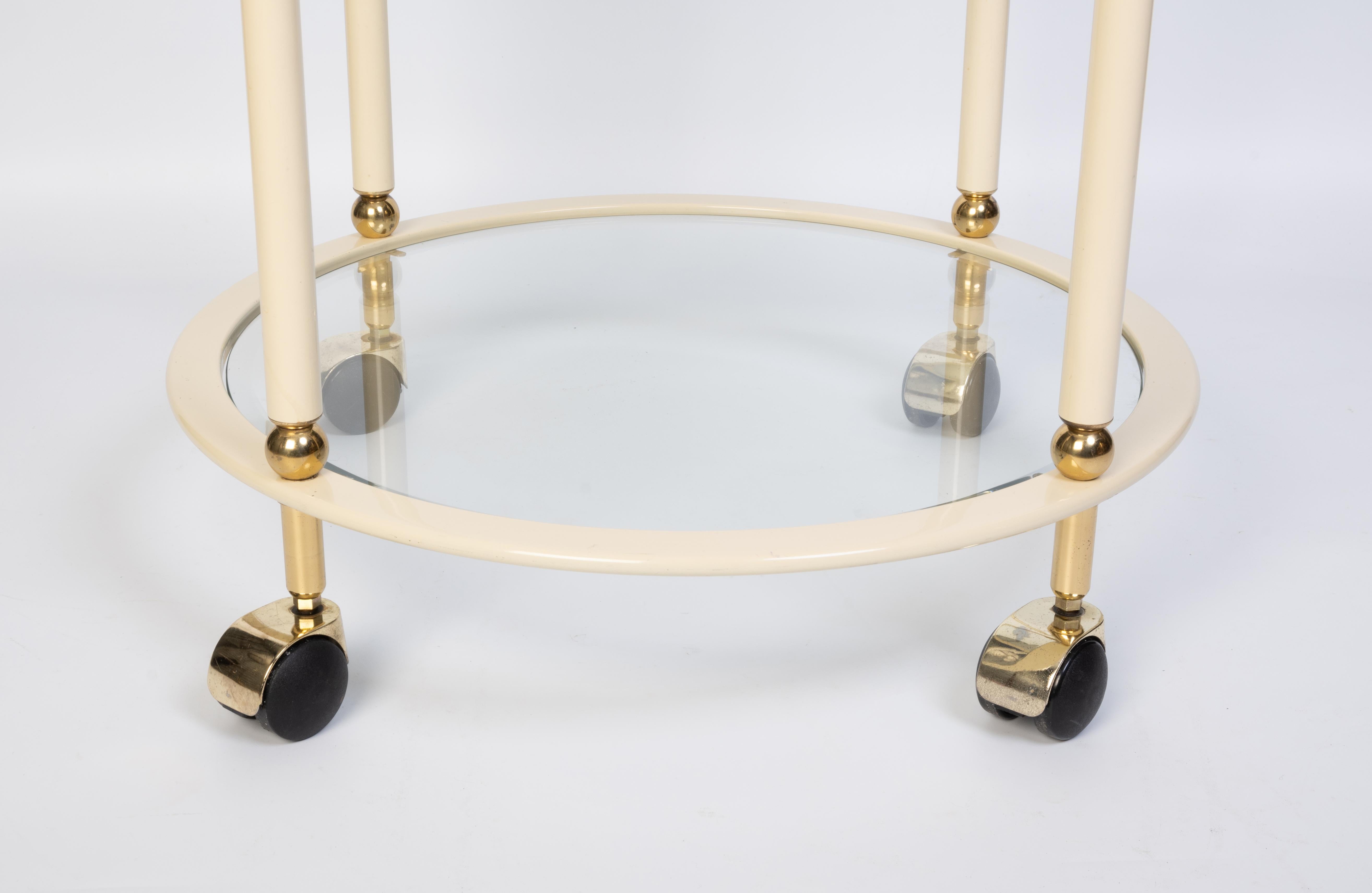 1970s Italian Circular Bar Cart Drinks Trolley For Sale 5