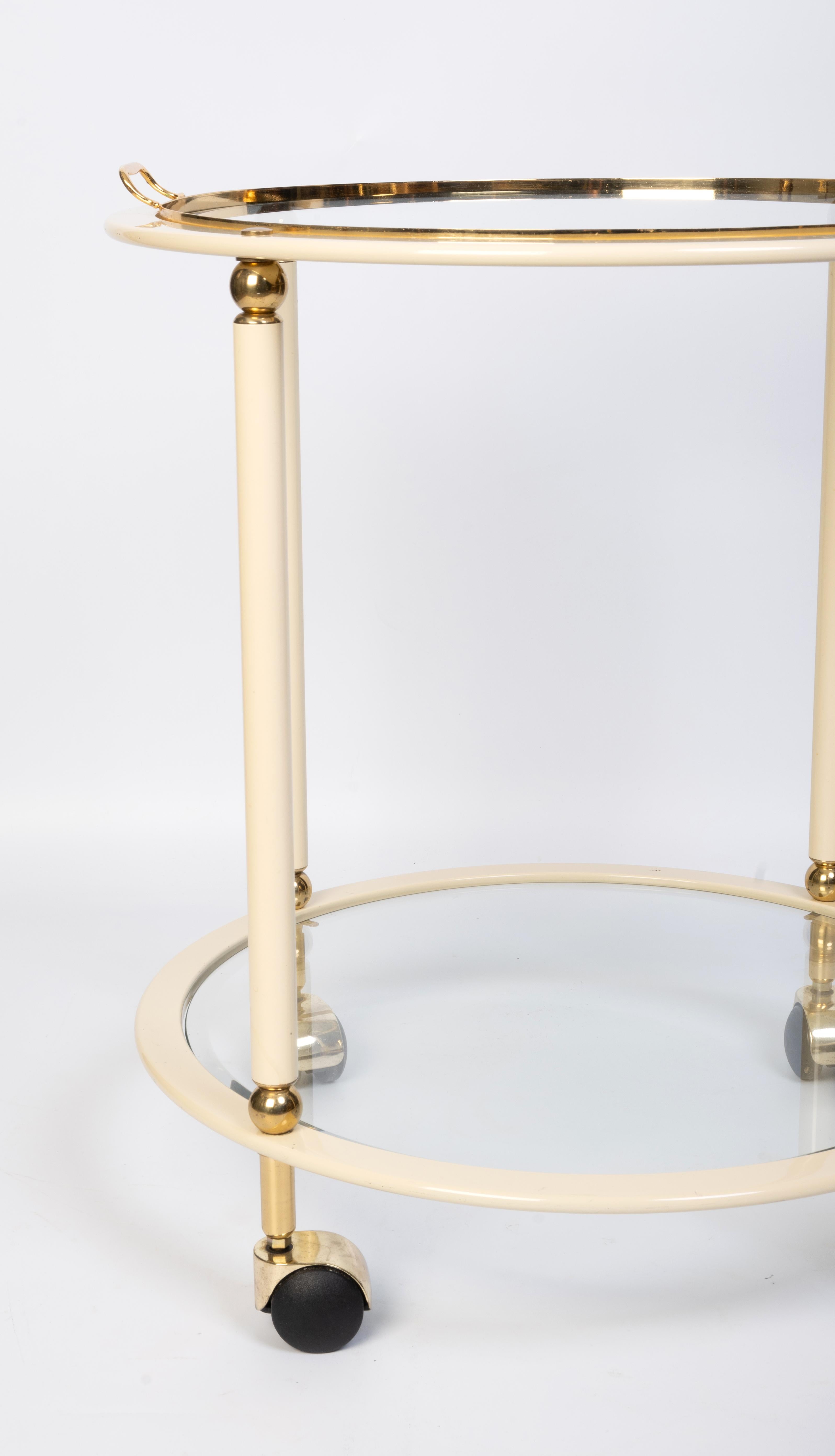 1970s Italian Circular Bar Cart Drinks Trolley For Sale 3