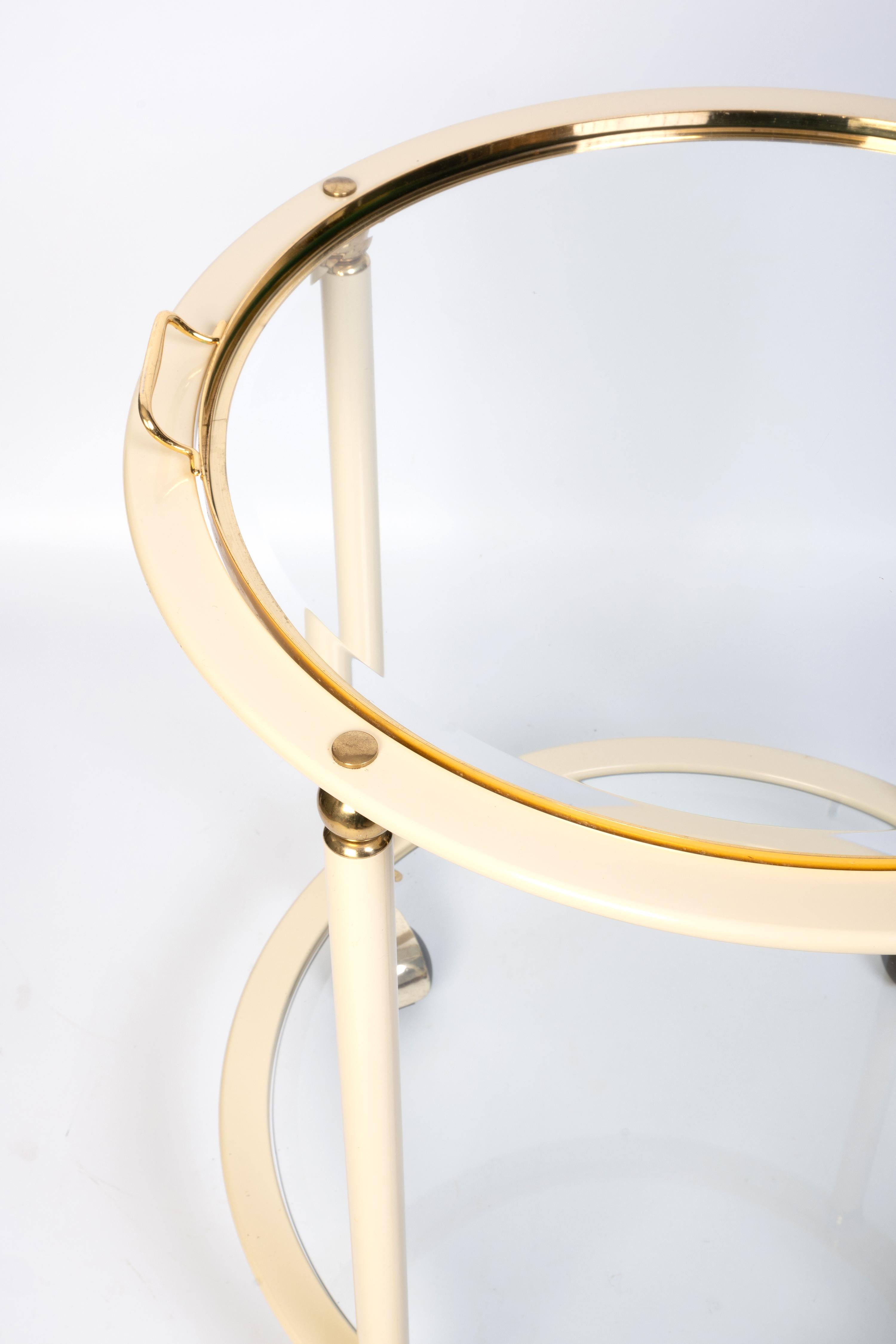 1970s Italian Circular Bar Cart Drinks Trolley For Sale 4