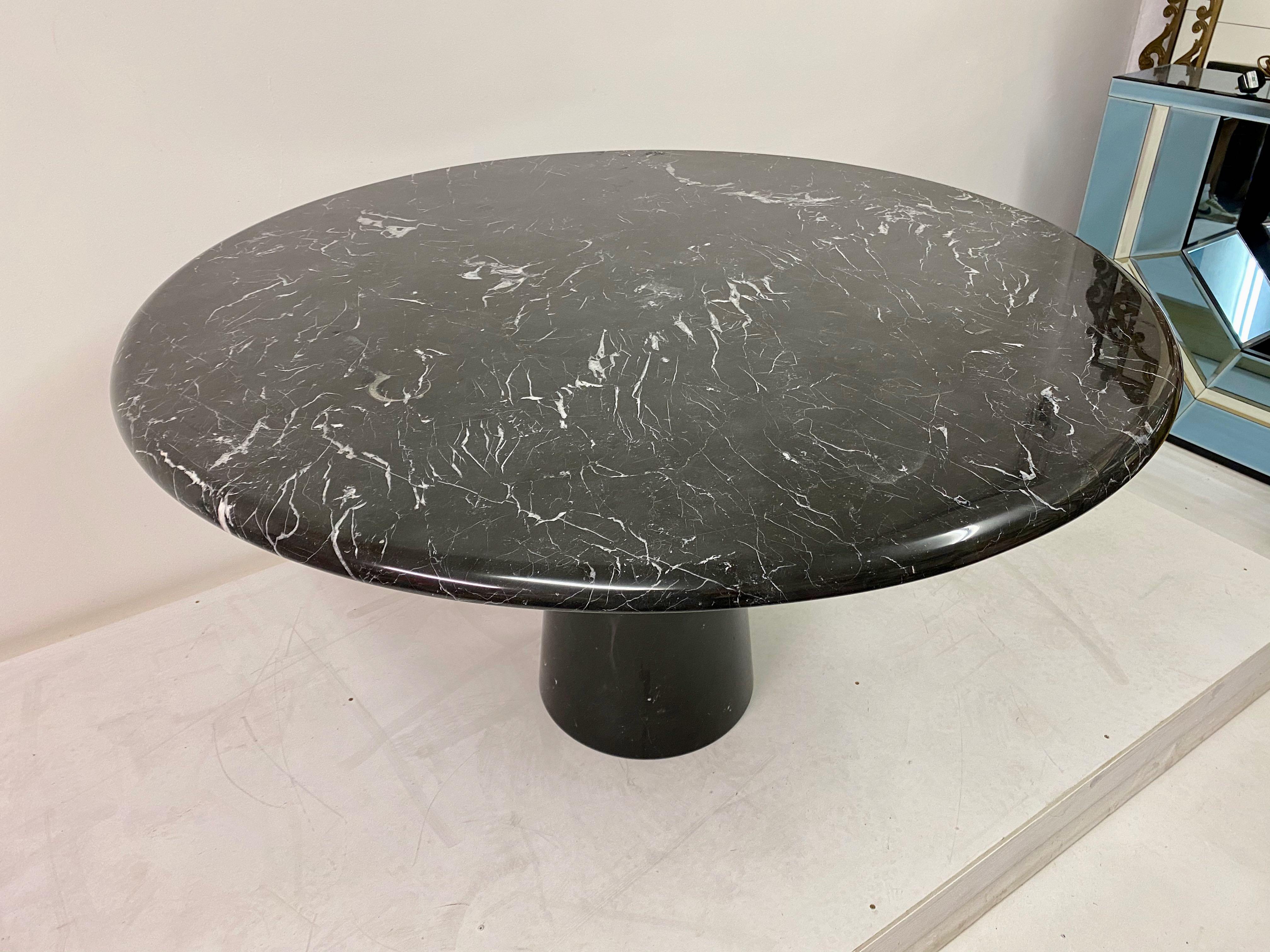 1970s Italian Colonnata Black Marble Dining Table by Giusti & Di Rosa 3