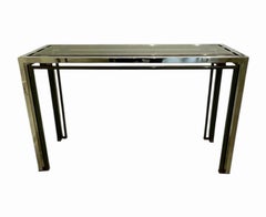 1970s Italian Console table designed by Romeo Rega, perspex, chrome and glass.