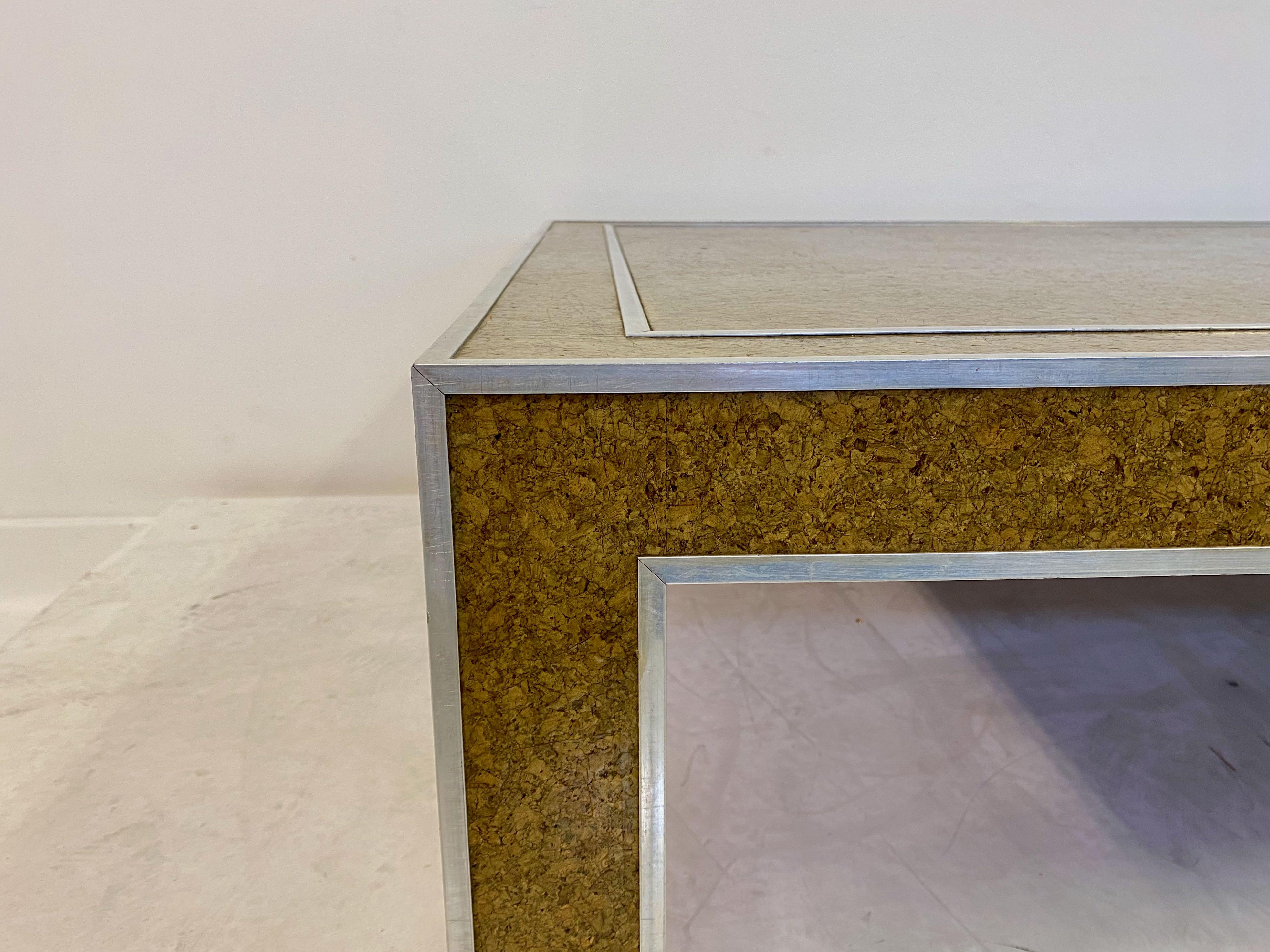 1970s Italian Cork and Chrome Coffee Table by Romeo Rega In Good Condition In London, London