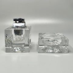 1970s Italian Crystal Glass Smoking Set by Antonio Imperatore.