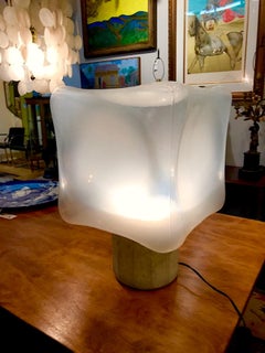 1970s Italian Cube Table Lamp by Leucos