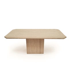 1970s Italian Dining Table in Natural Stone