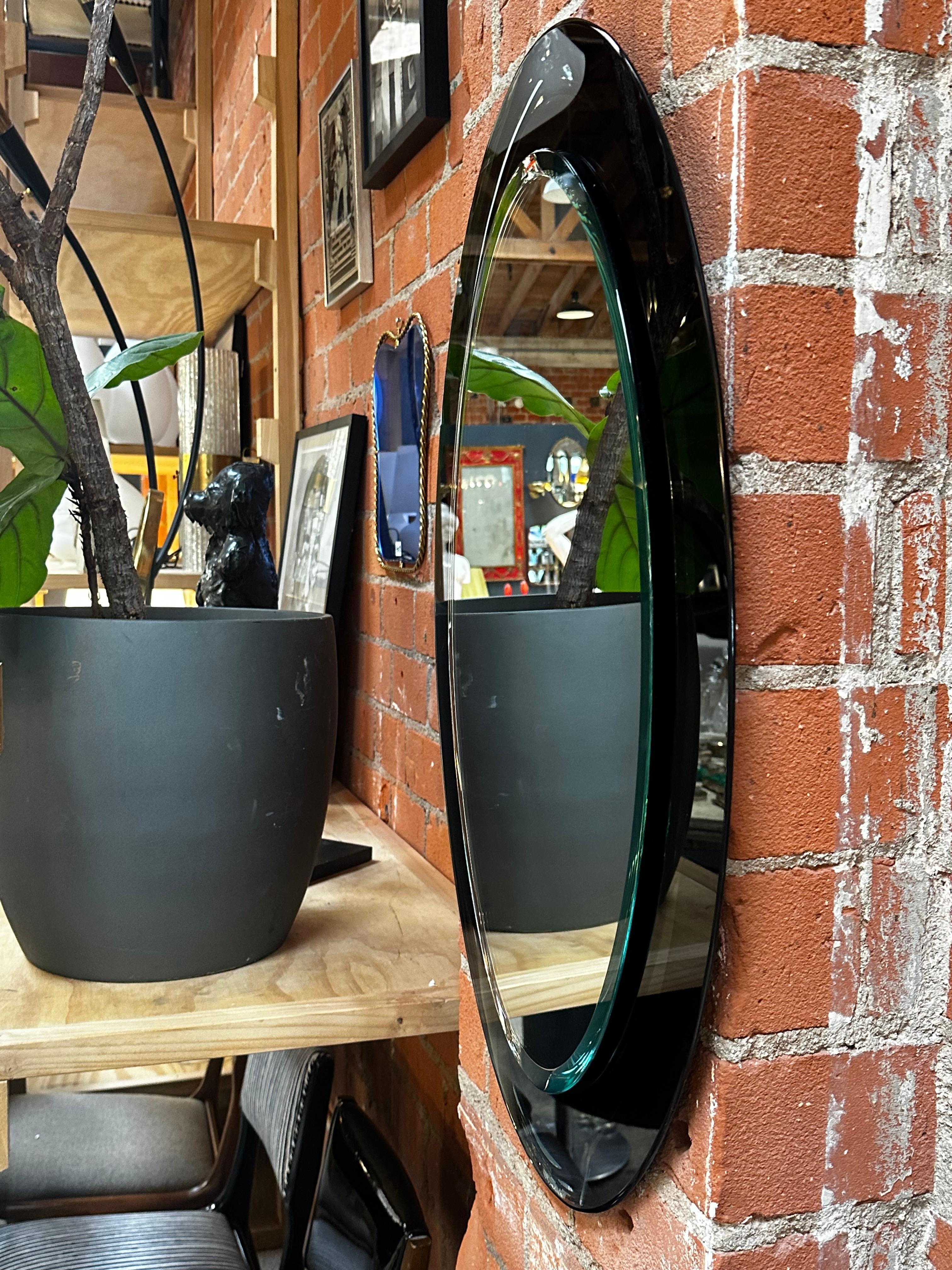 1970s Italian Double Glass Wall Mirror For Sale 1
