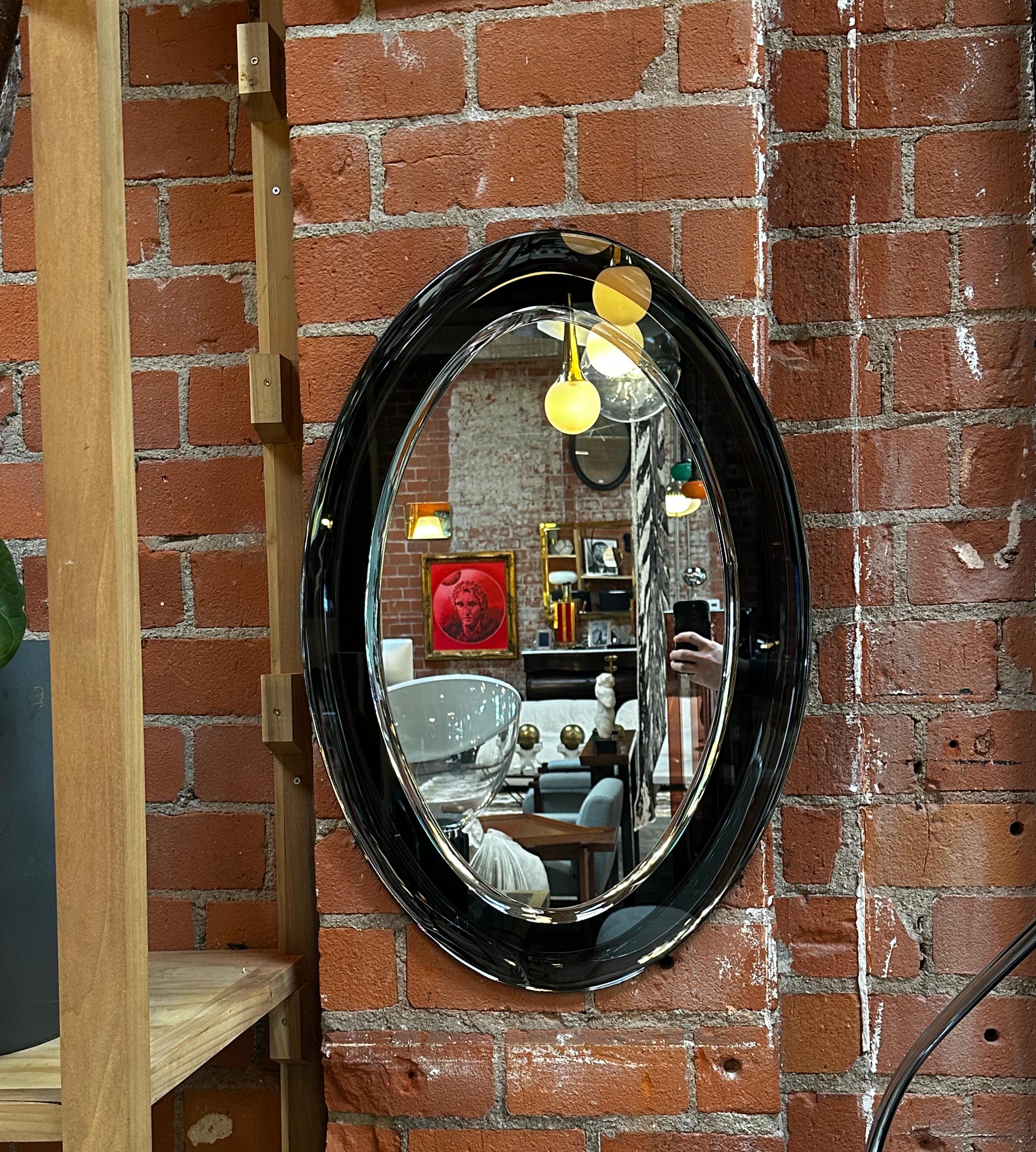 1970s Italian Double Glass Wall Mirror For Sale 2