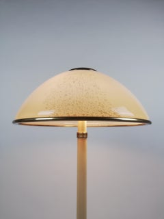 1970s Italian Floor Lamp in Brass and Artistic Murano Glass by F. Fabbian