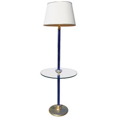 1970s Italian Floor Lamp with Brass and Venetian Murano Glass Fittings
