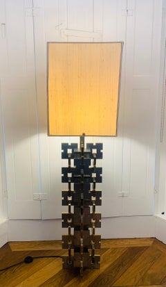 1970s, Italian Gaetano Sciolari for Sciolari Lighting Geometric Floor Lamp