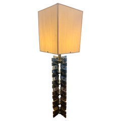 1970, Lampada da terra geometrica italiana Gaetano Sciolari per Sciolari Lighting