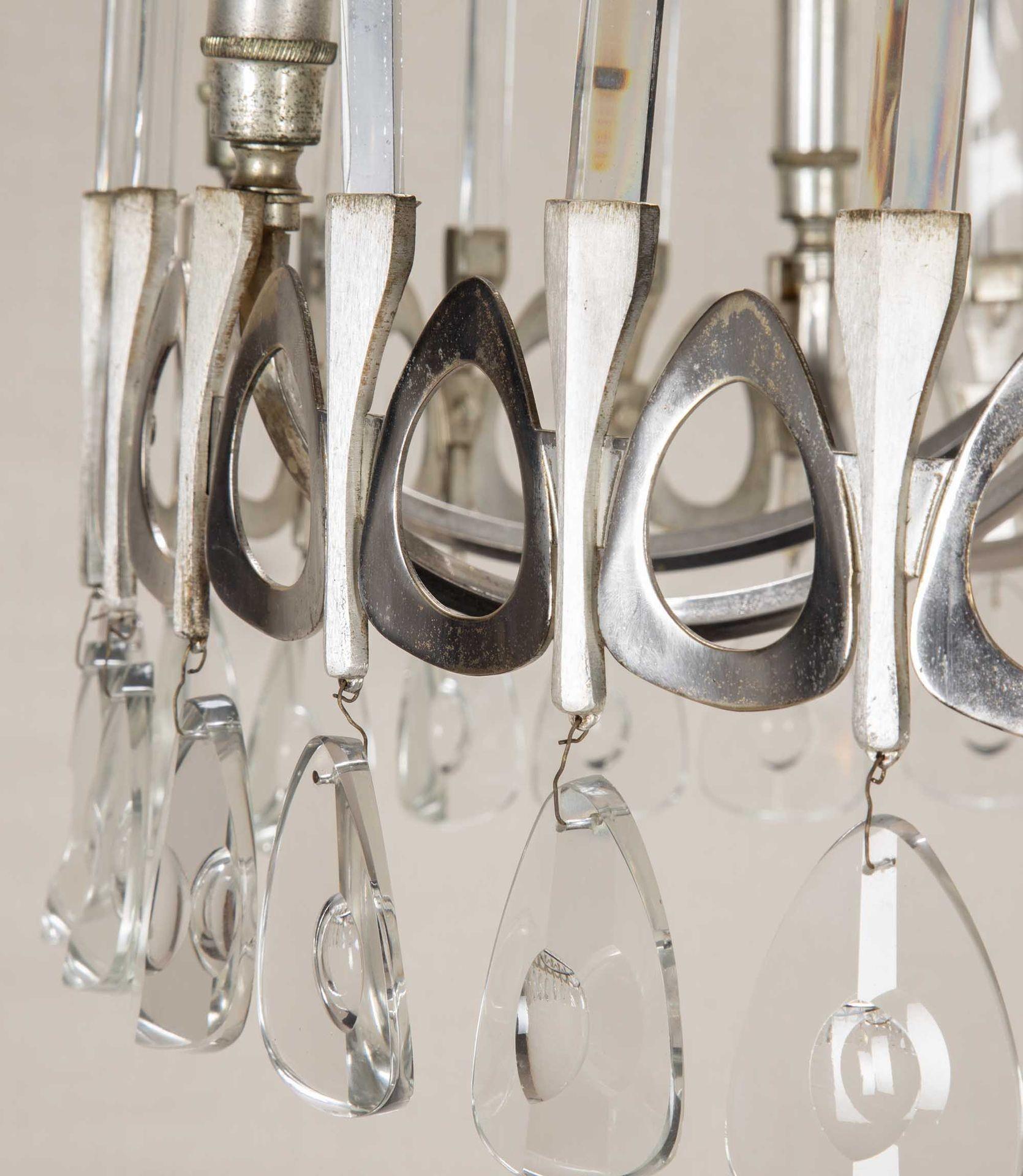 Lampadario a dodici luci Gaetano Sciolari degli anni Settanta in vendita 1