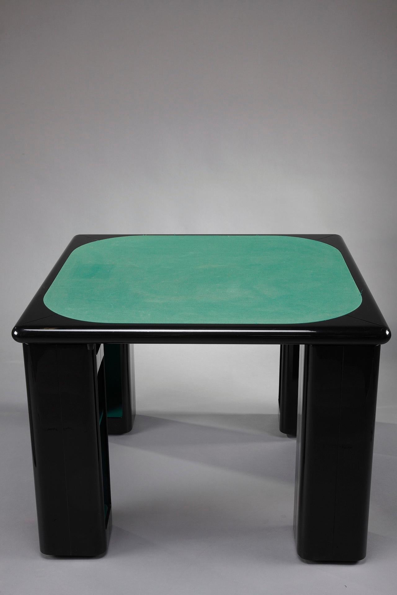 1970s Italian Game Table and Chairs by Pierluigi Molinari for Pozzi For Sale 12