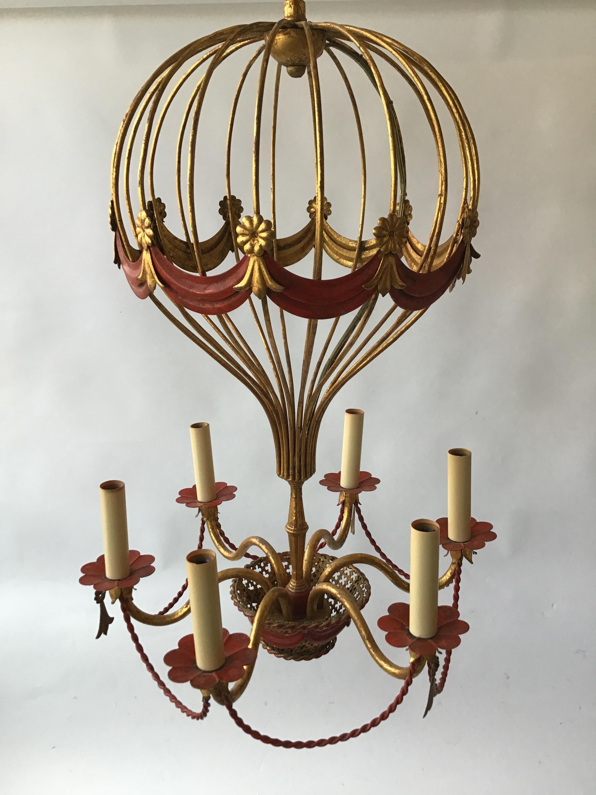 antique hot air balloon chandelier