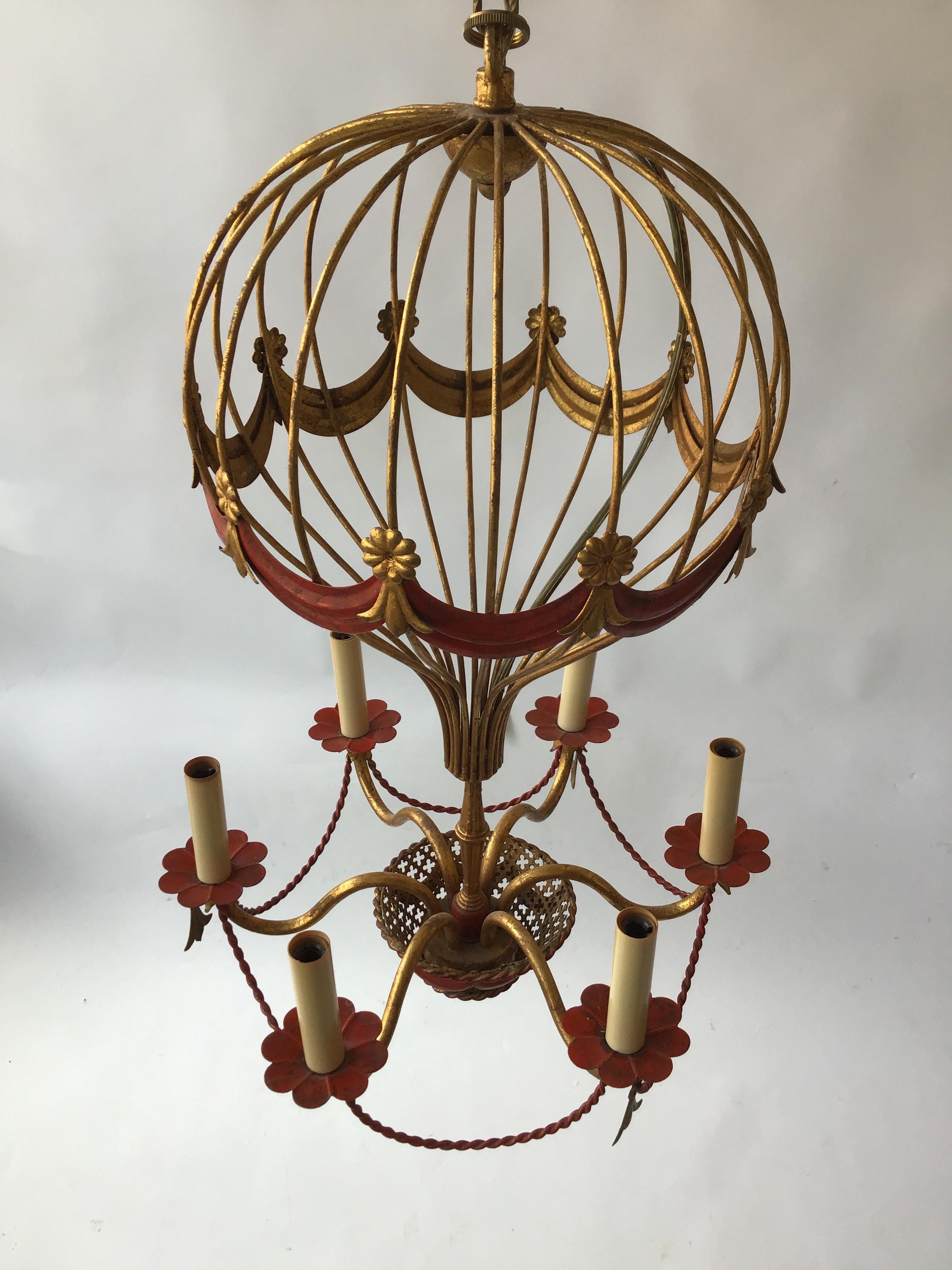 hot air balloon chandelier antique