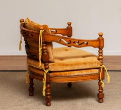 1970's, Italian Giorgetti Arm / Lounge Chair in Amber of the Gallery Collection
