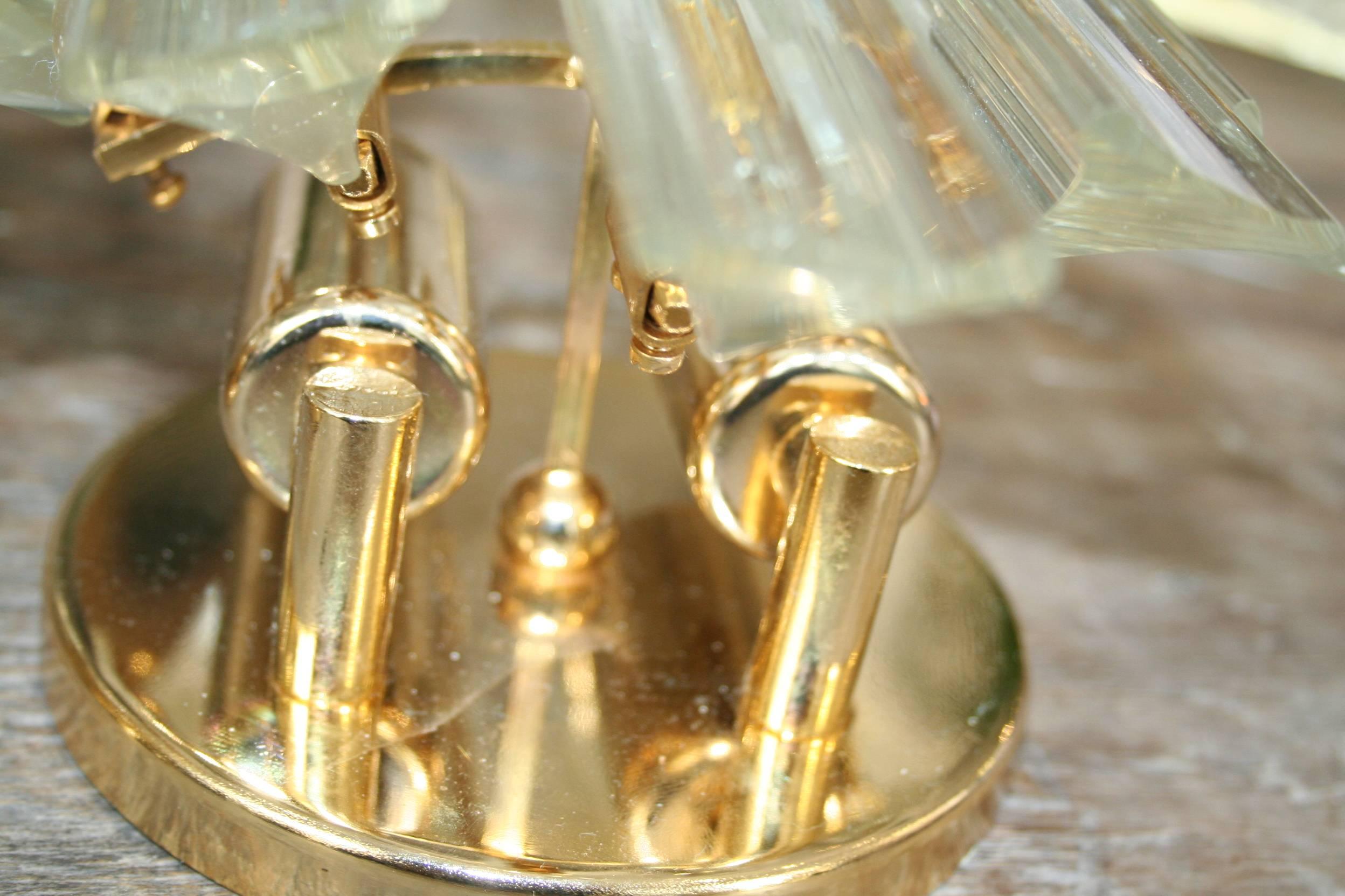 1970s Italian Glass and Metalled Sconces In Excellent Condition In Madrid, ES