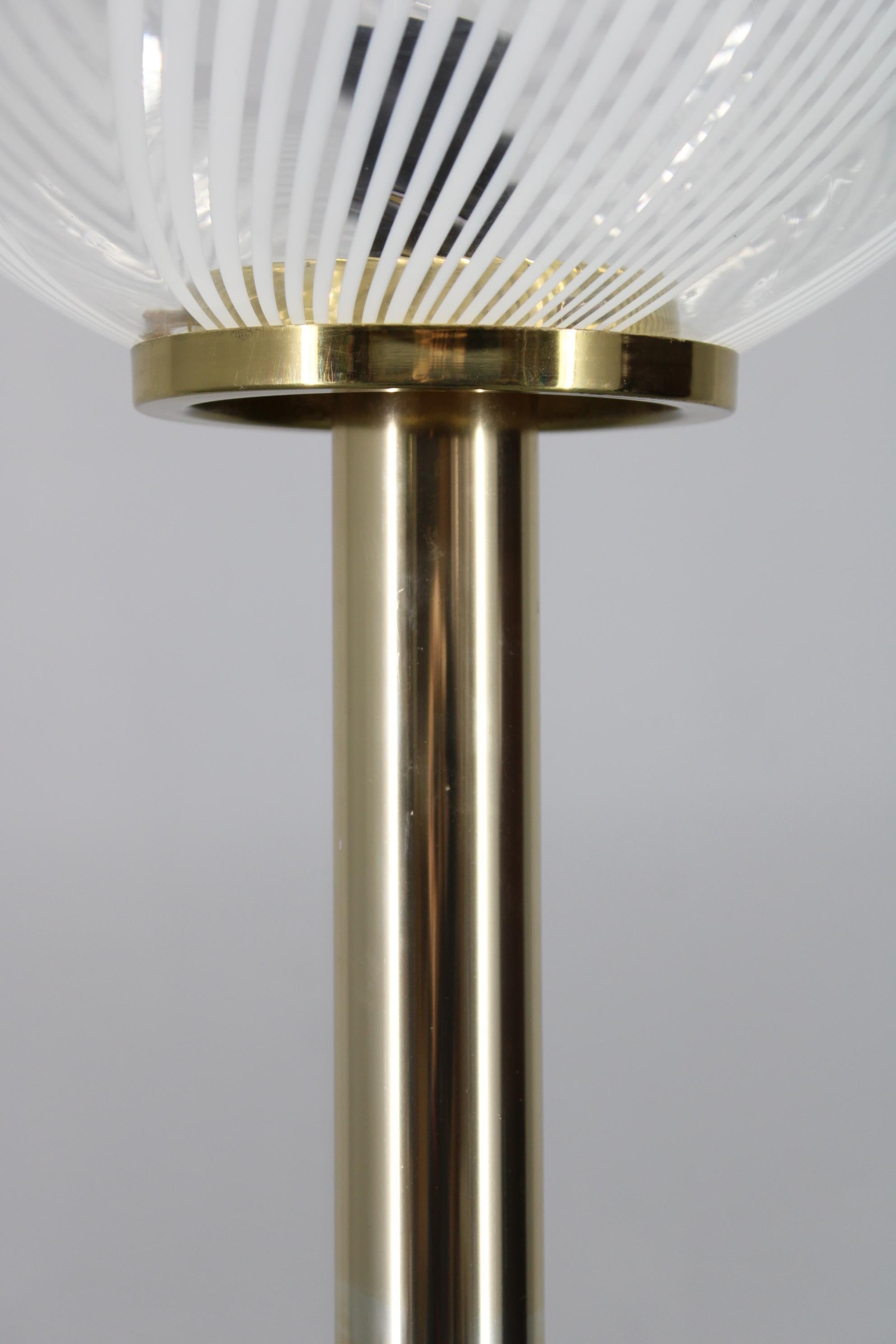 20th Century 1970s Italian Glass Floor Lamp For Sale