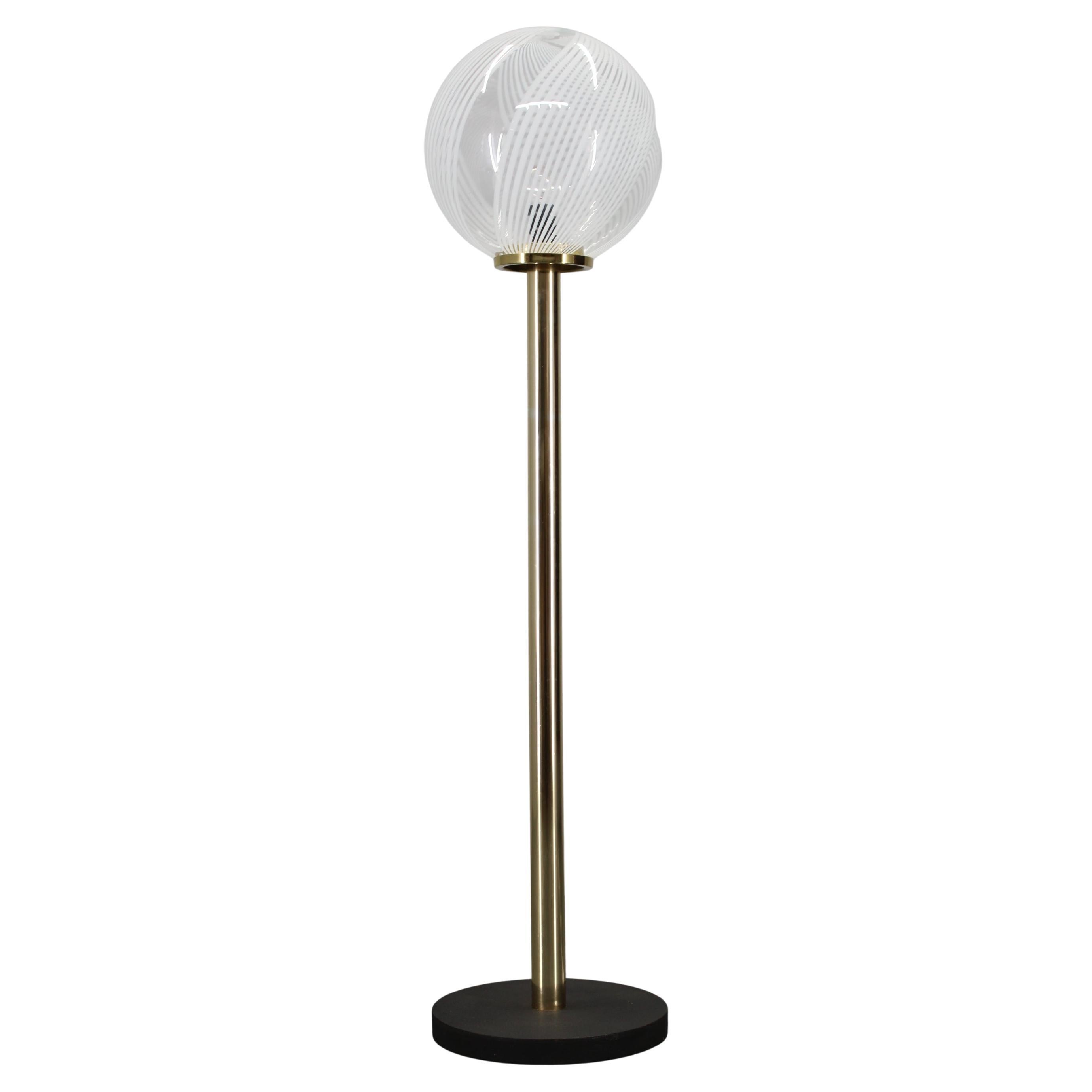 1970s Italian Glass Floor Lamp For Sale