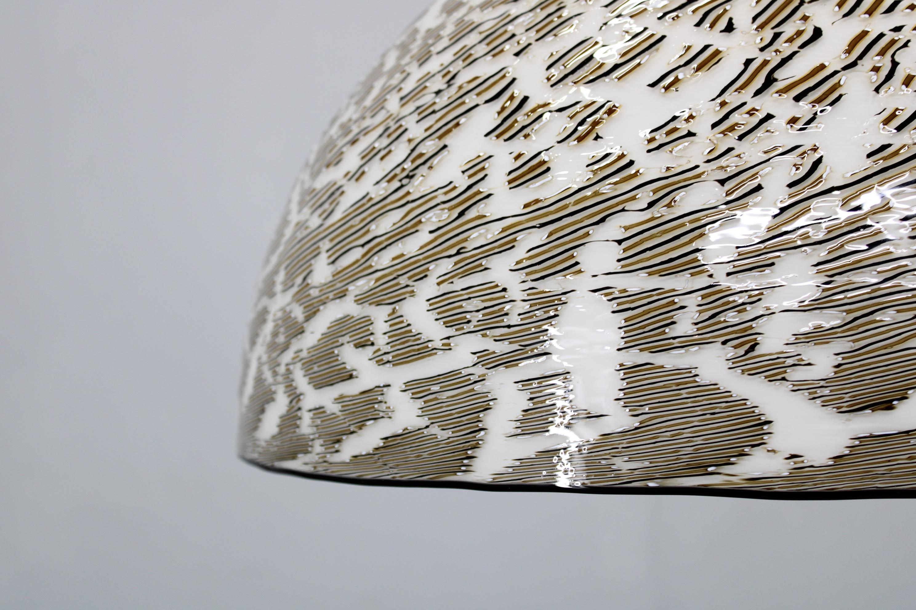 1970s Italian Glass Pendant Light In Good Condition For Sale In Praha, CZ