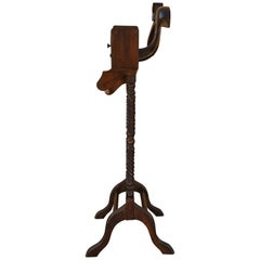 1970s Italian Hollywood Regency Brass and Wood Valet Stand Dressboy