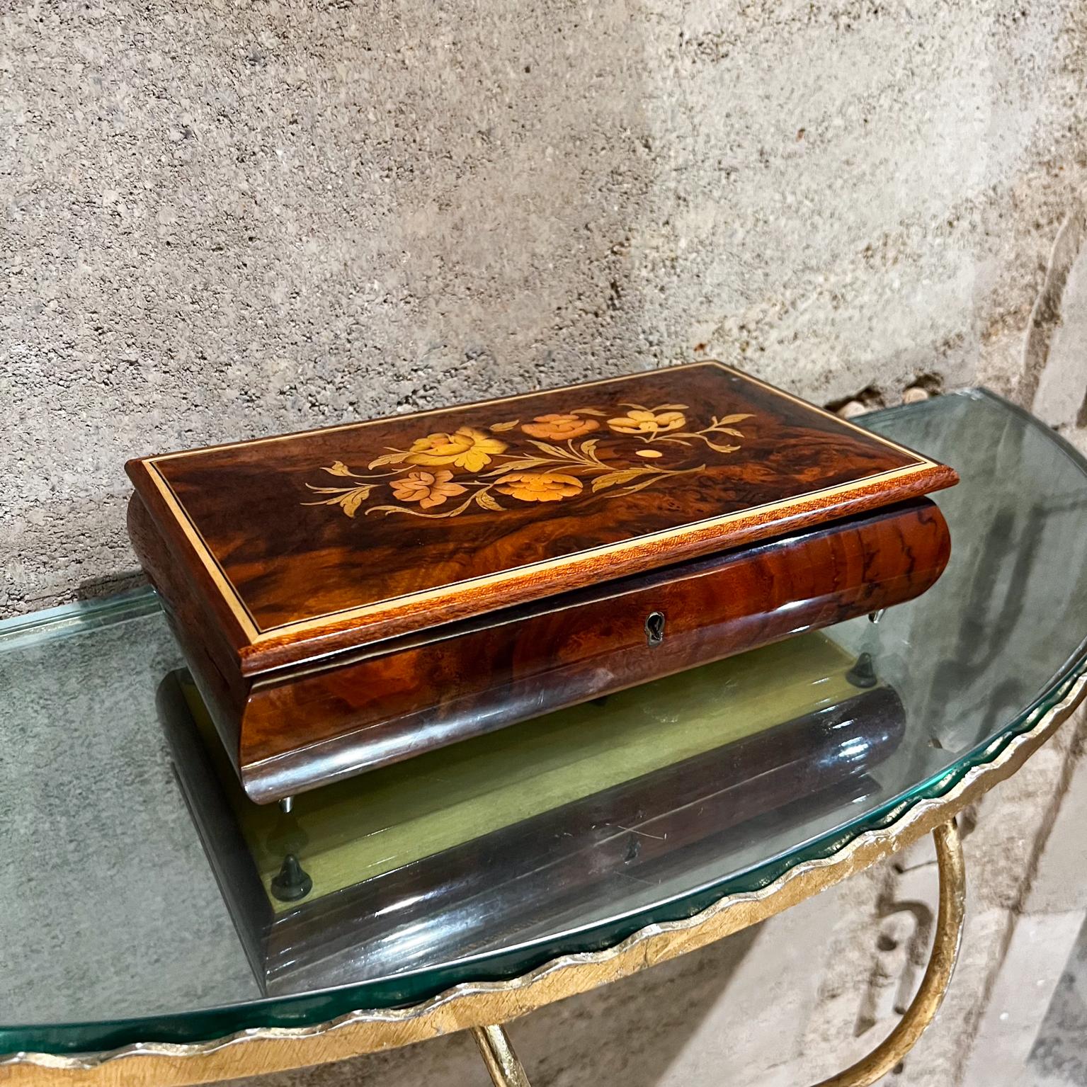 vintage wooden music jewelry box