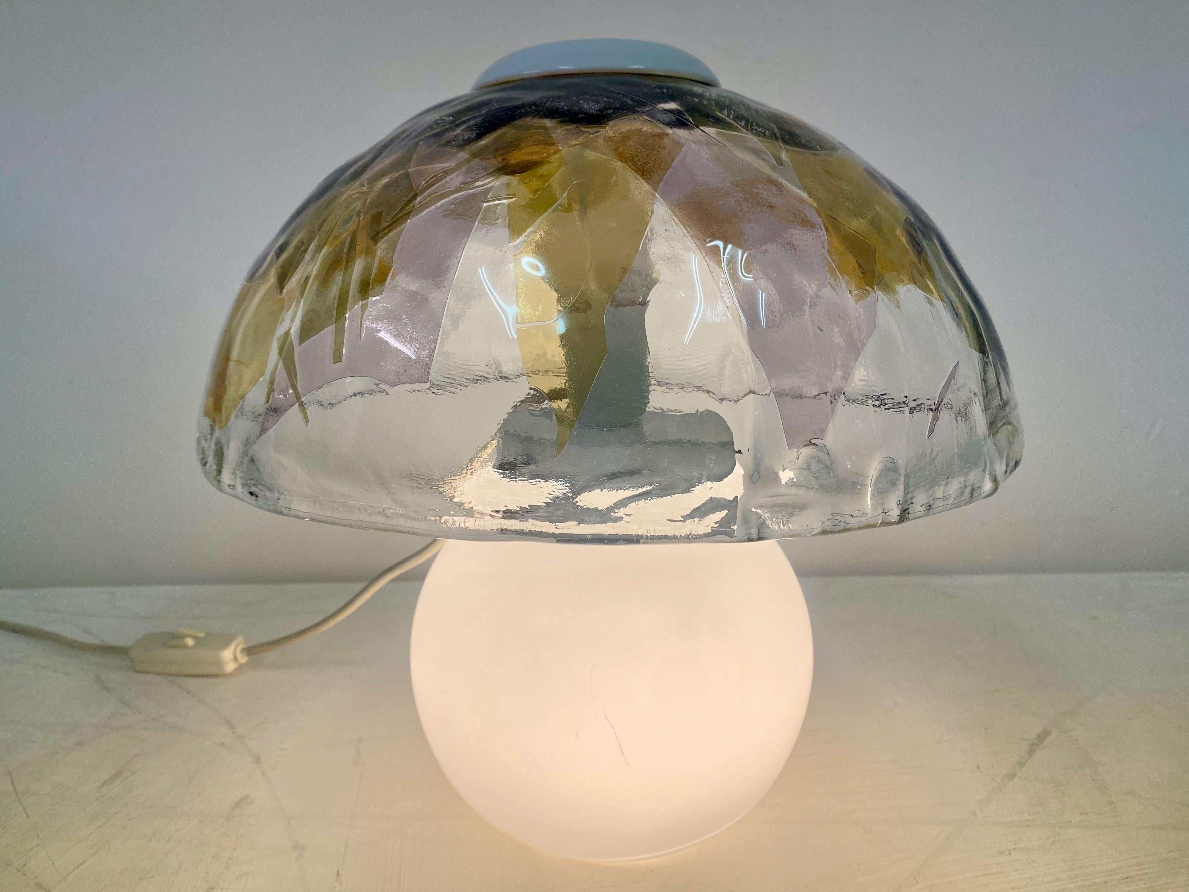 1970s Italian La Murrina Murano Glass Table Lamp For Sale 3