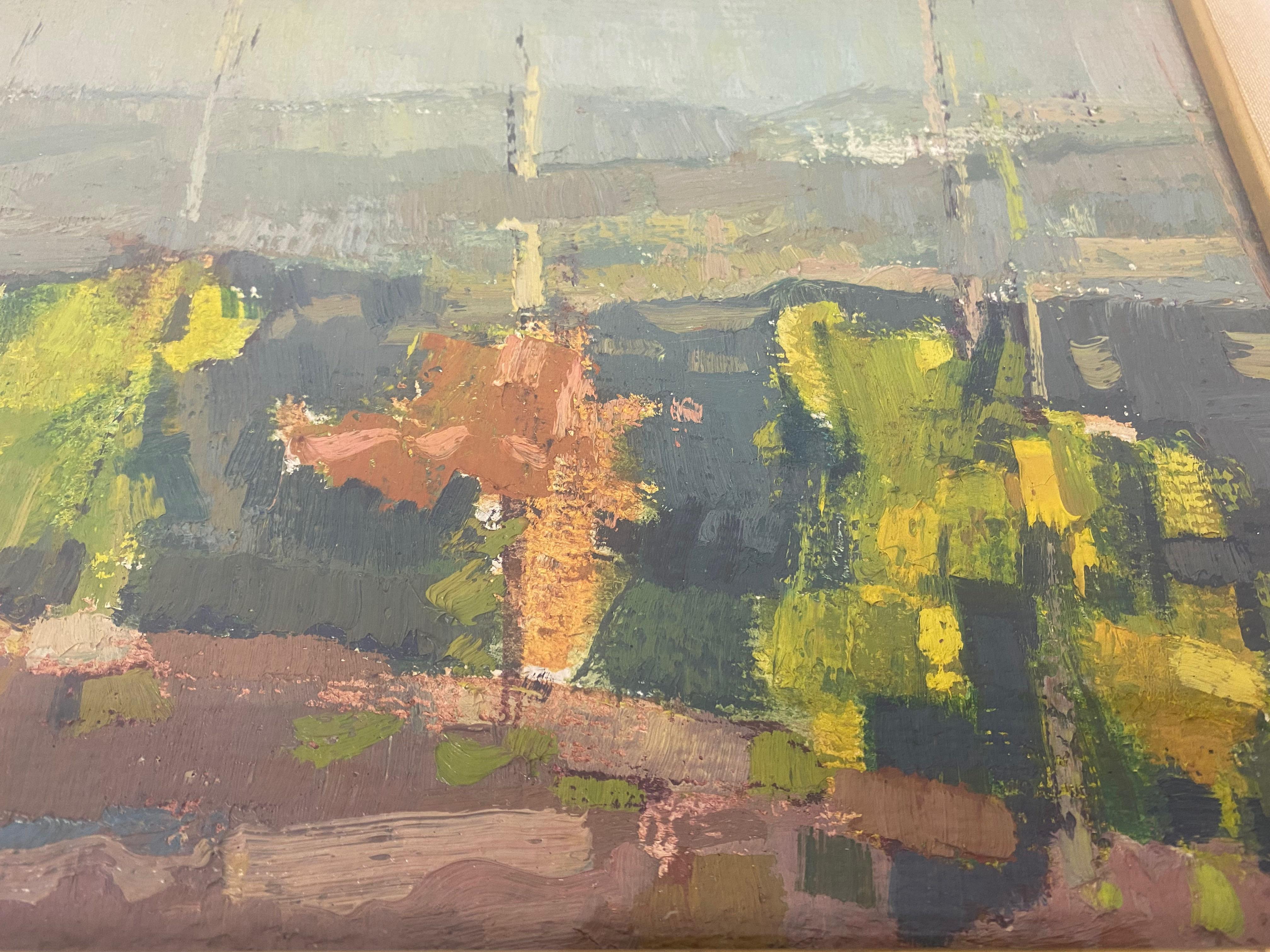 20th Century 1970s Italian Landscape Painting For Sale