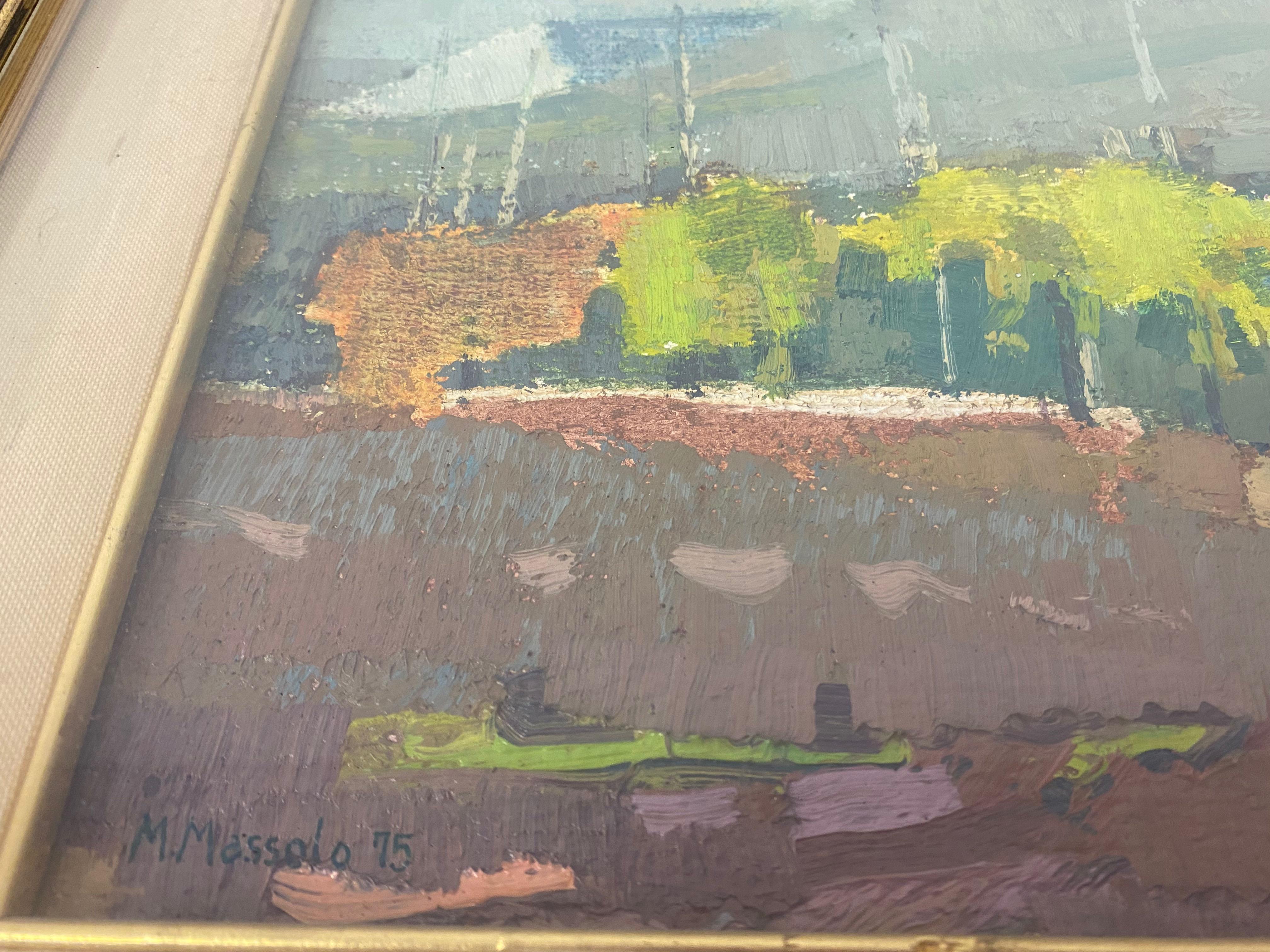 1970s Italian Landscape Painting For Sale 1