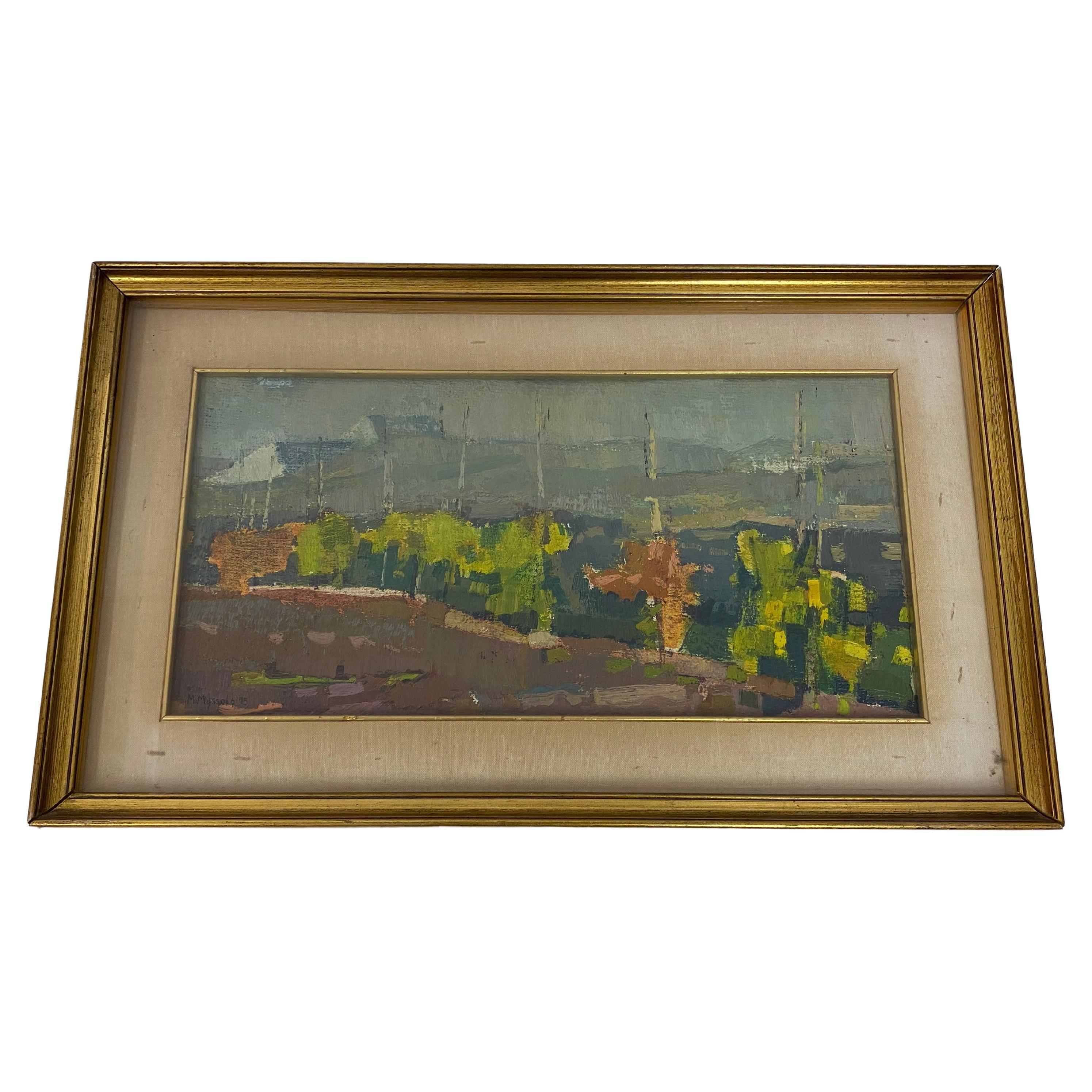 1970s Italian Landscape Painting For Sale