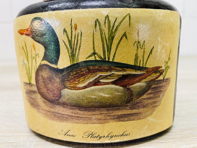 1970s Italian Leather Duck Decanter at 1stDibs