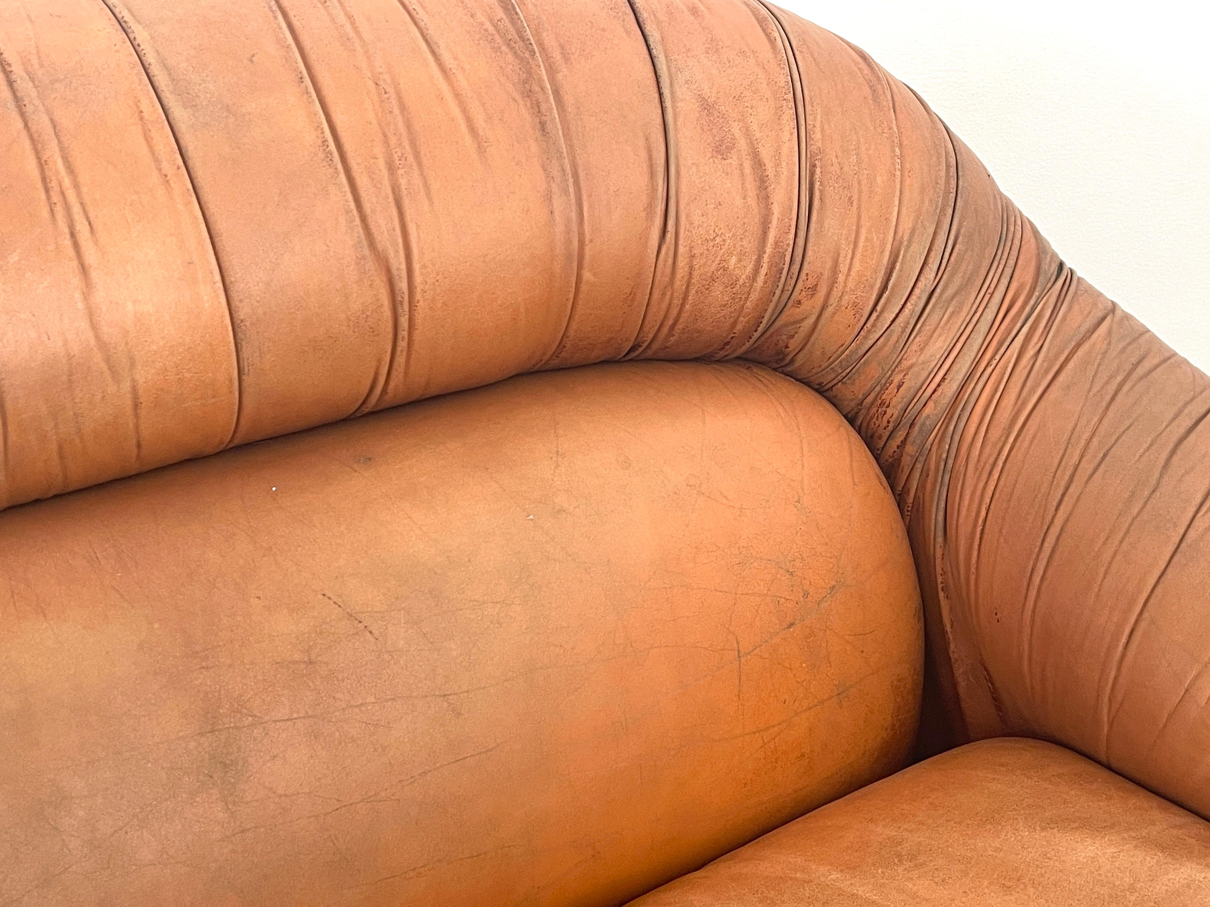 1970's Italian Leather Sofa 1