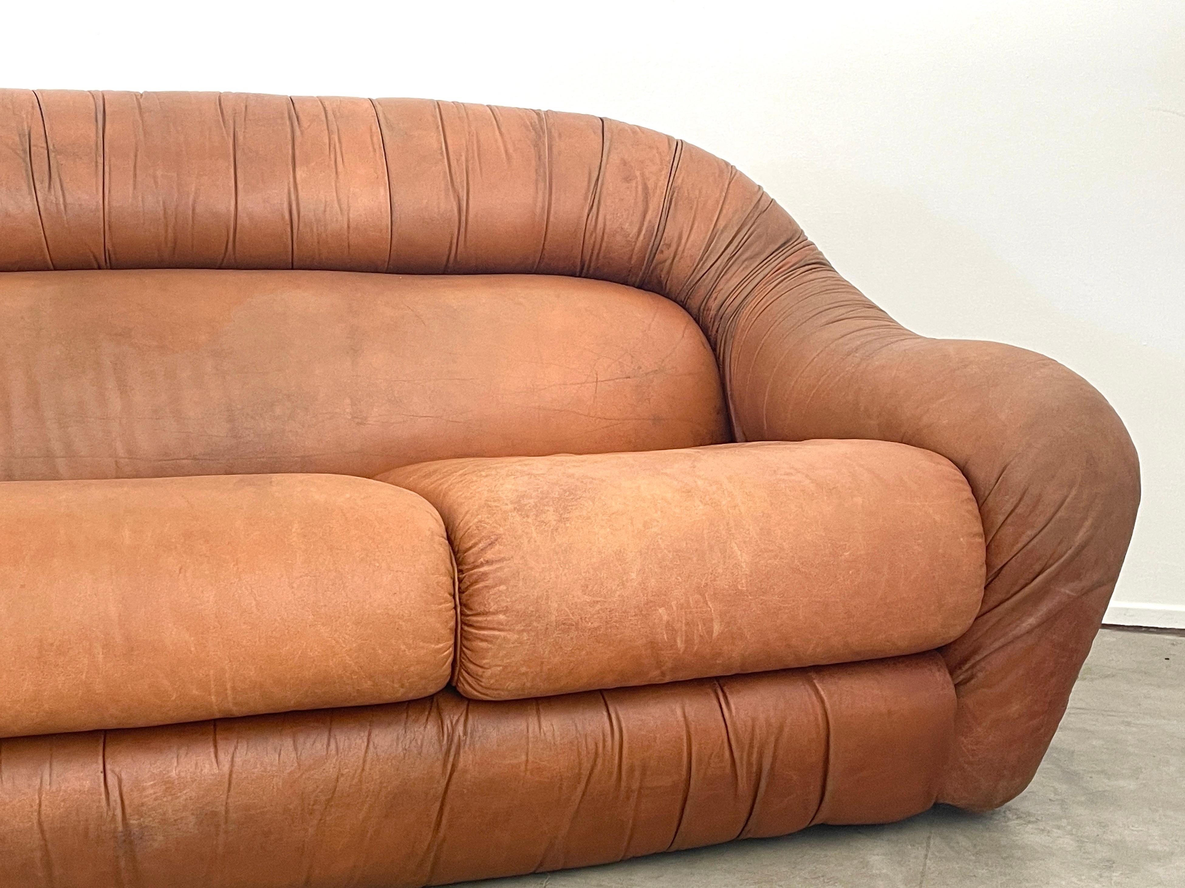 1970's Italian Leather Sofa 2