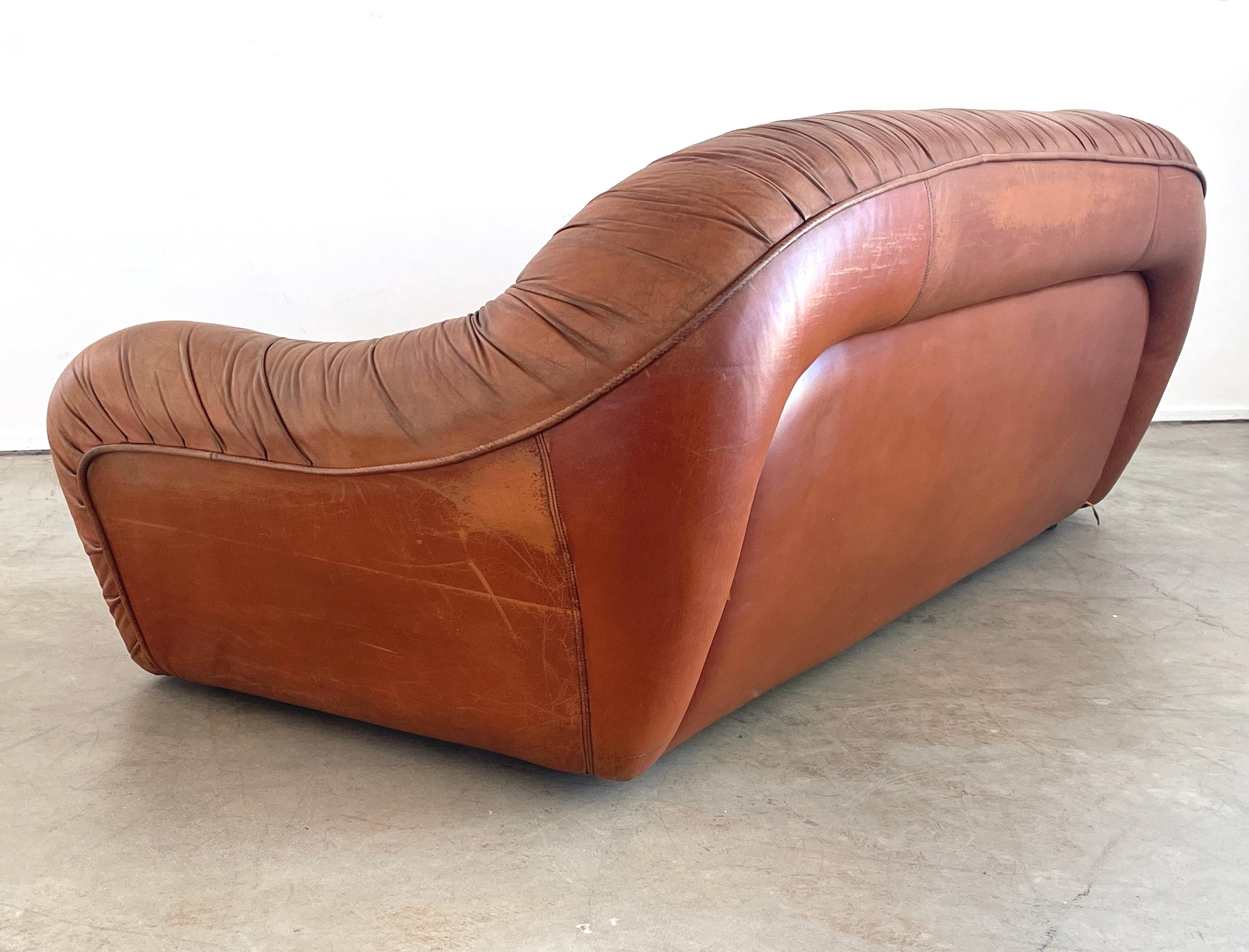1970's Italian Leather Sofa 3