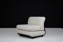 1970s Italian Lounge Chair with Bentwood Frame and New Bouclé Upholstery