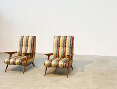 1970's Italian lounge chairs with a funky twist