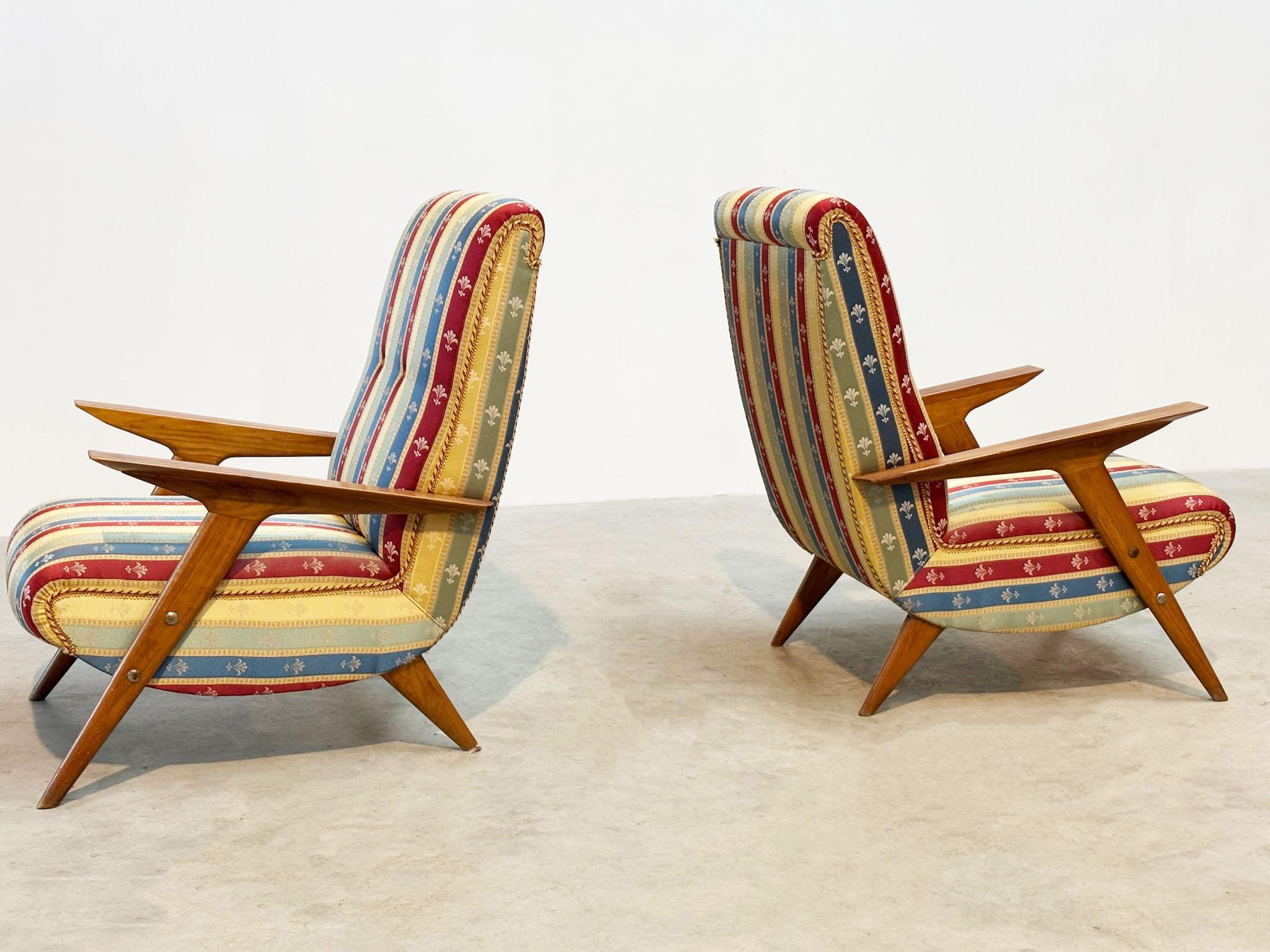 Sedie da salotto italiane degli anni '70 con un tocco funky in vendita 3