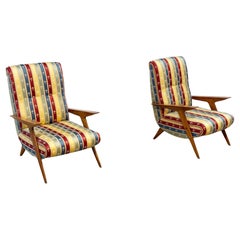Retro 1970's Italian lounge chairs with a funky twist
