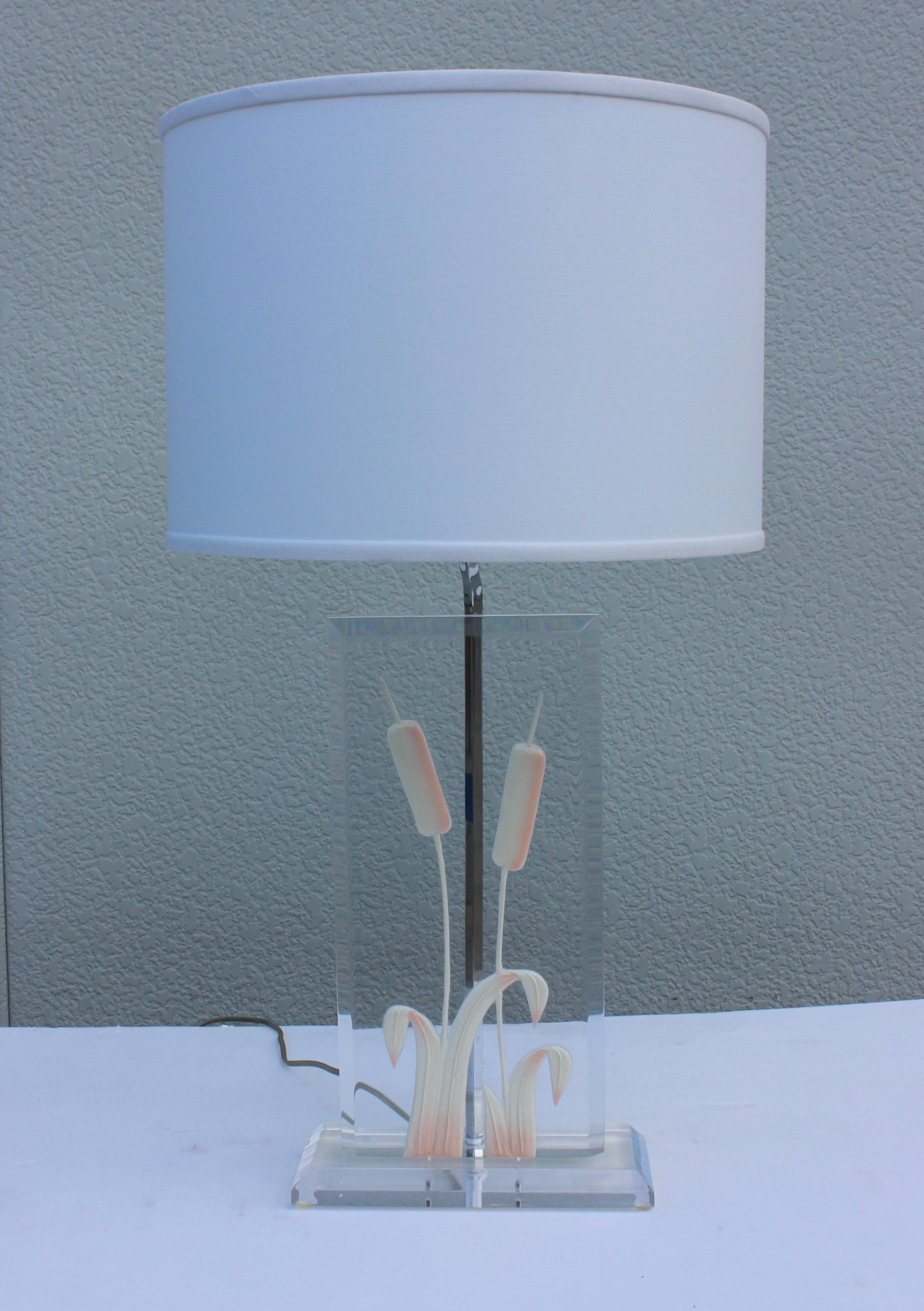 1970s Italian Lucite Table Lamps For Sale 3