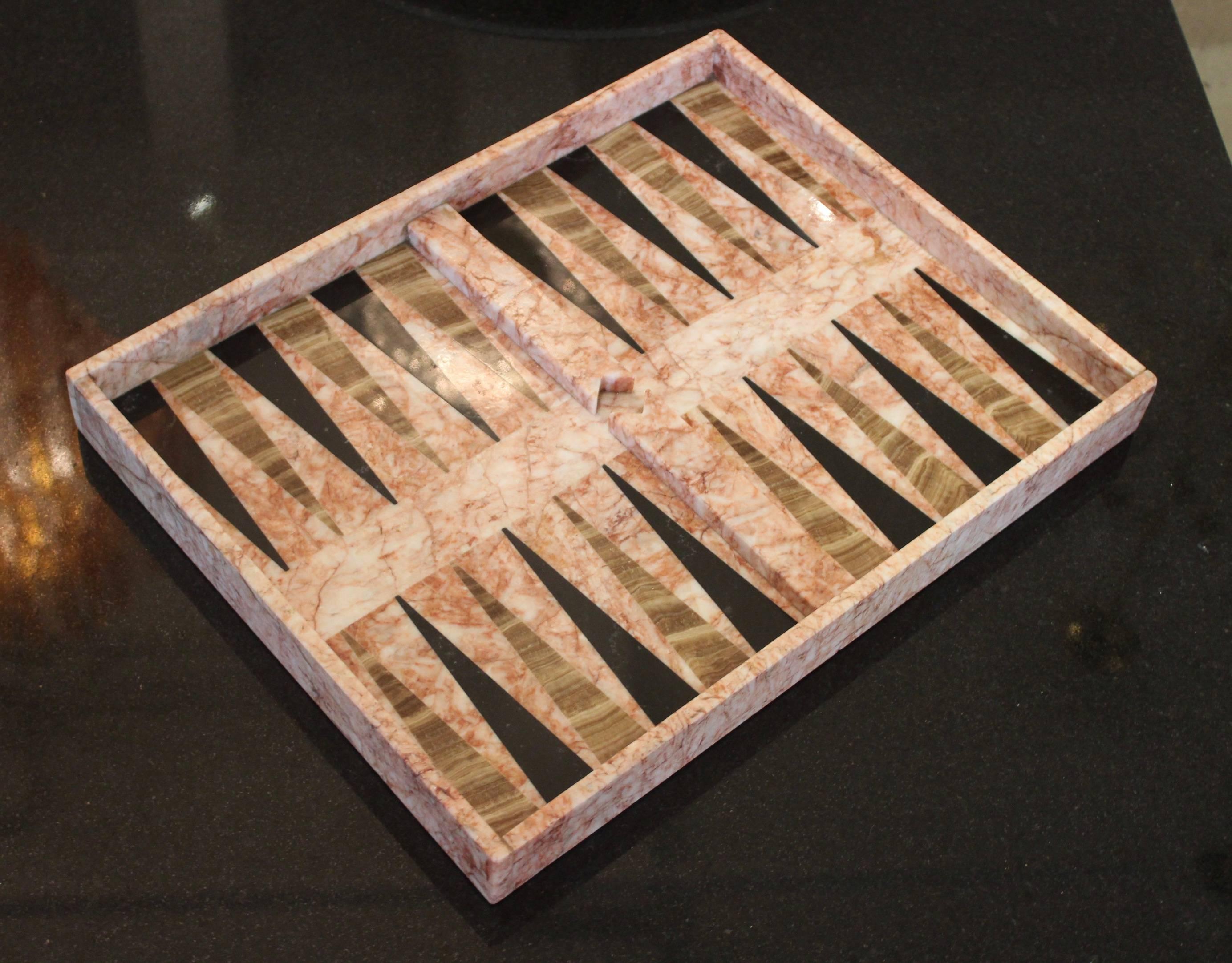 marble backgammon table