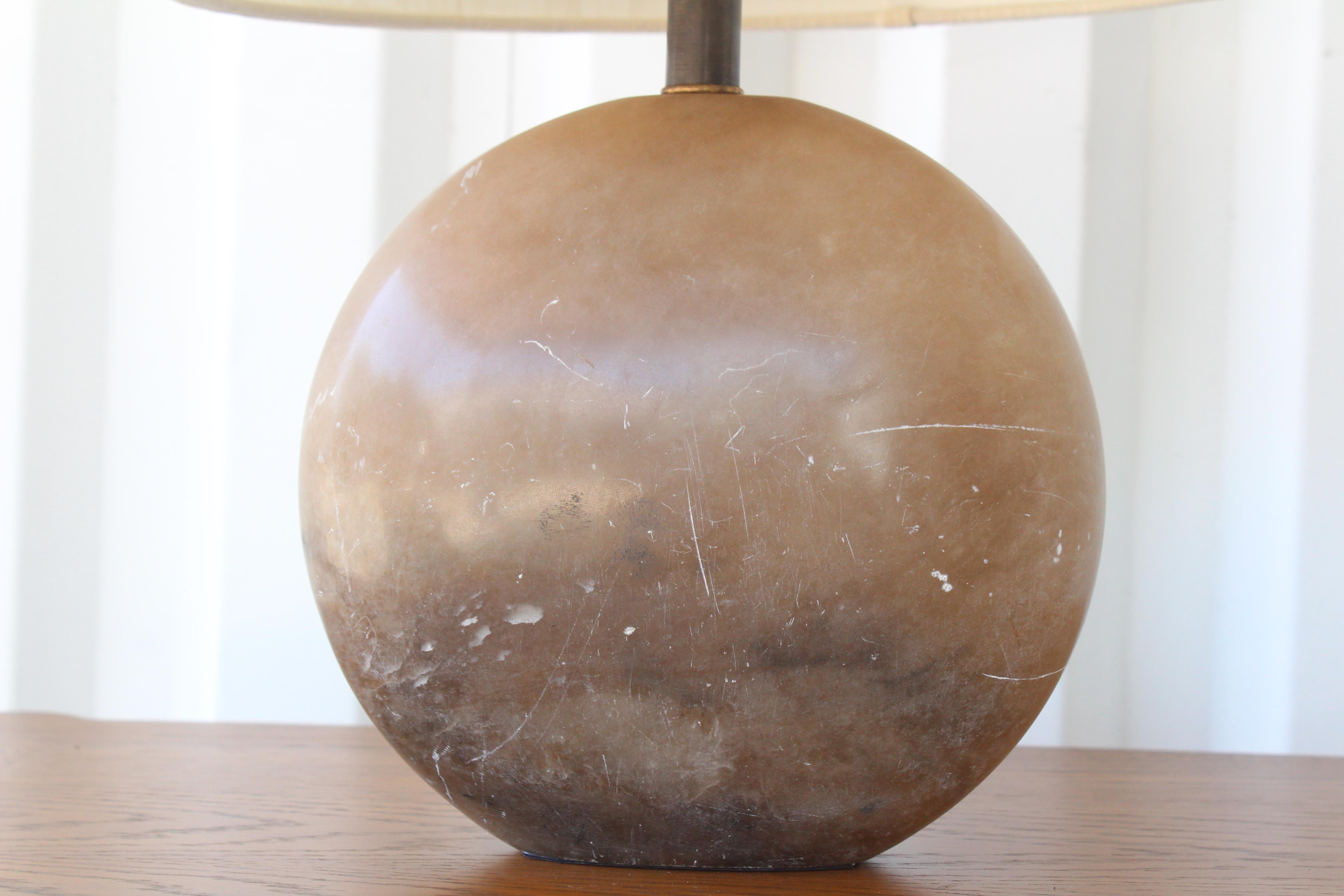 Mid-Century Modern 1970s Italian Marble Table Lamp