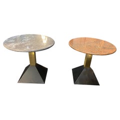1970s Italian Marble Top Cocktail Table