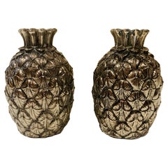 1970s Italian Mauro Manetti Firenze Silver-Plate Pineapple Salt & Pepper Shakers