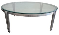 1970s Italian Metal and Glass Coffee Table