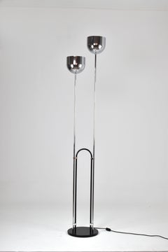 1970's Italian Metal Floor Lamp Attributed to Reggiani