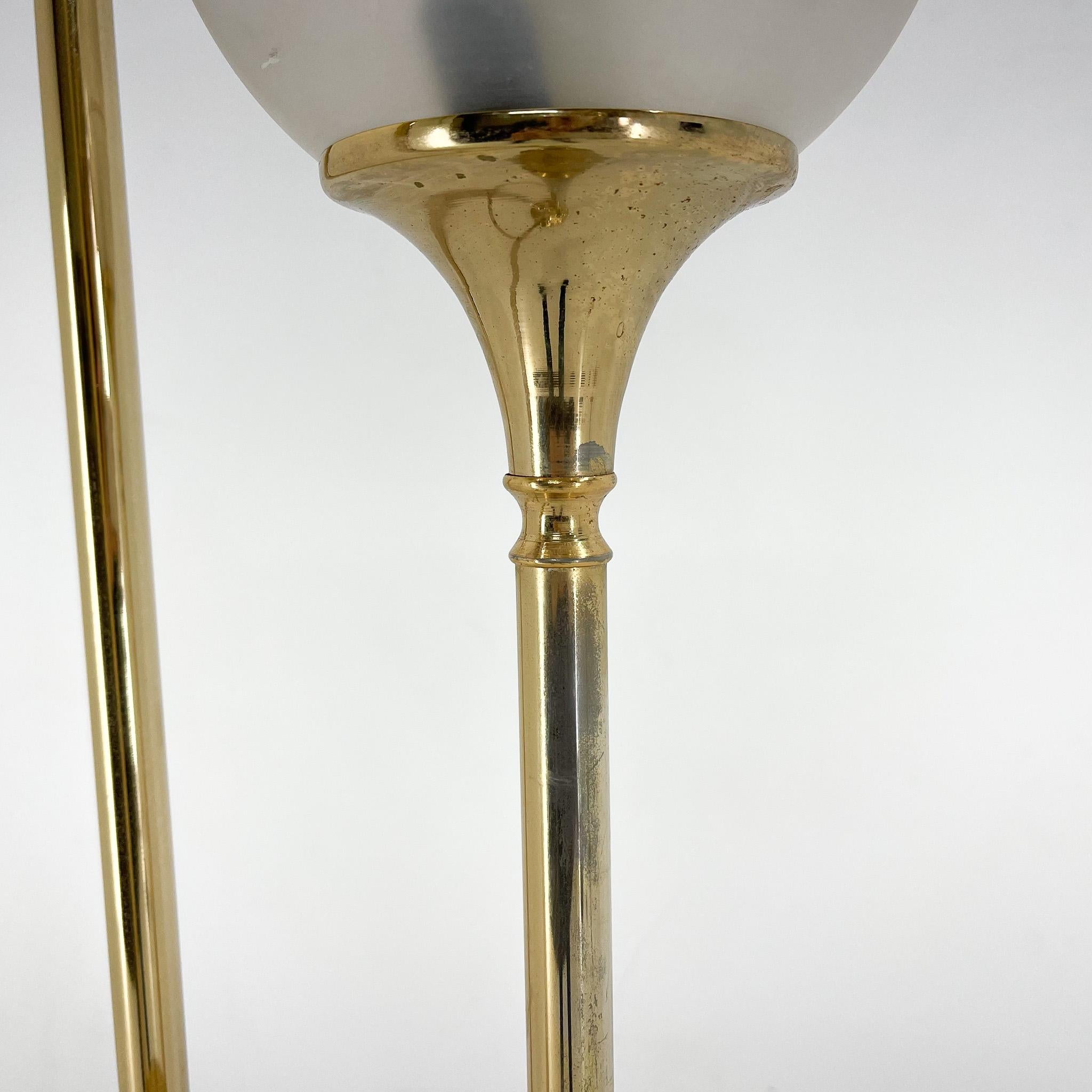 1970's Italian Metal & Glass Floor Lamp For Sale 5