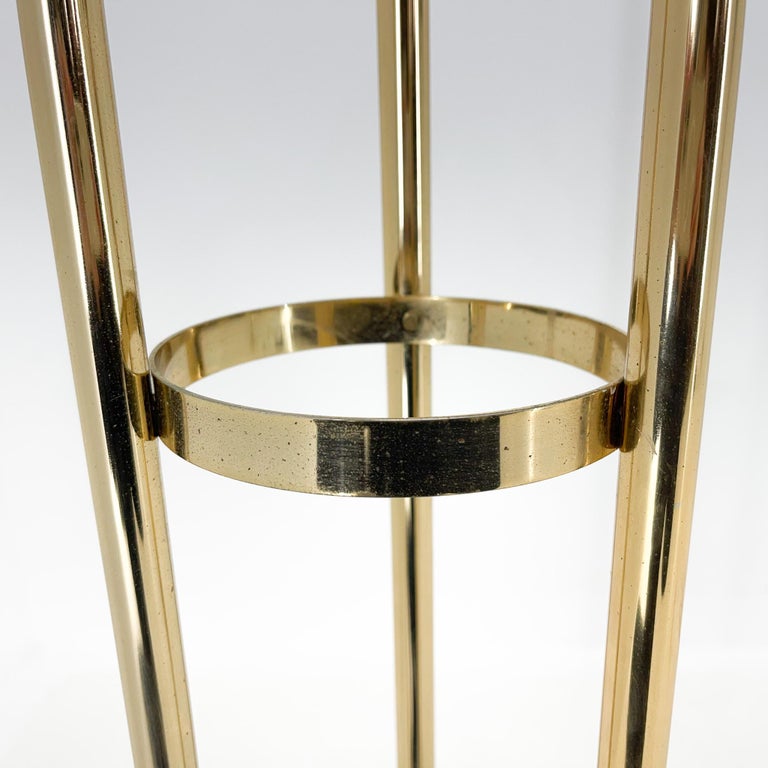 1970's Italian Metal and Glass Floor Lamp For Sale at 1stDibs