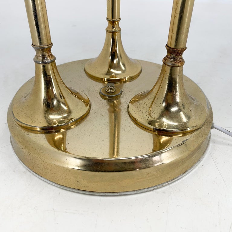 1970's Italian Metal and Glass Floor Lamp For Sale at 1stDibs