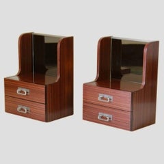 Vintage Italian Mid-Century Modern Teak Bedside Tables, Circa 1970
